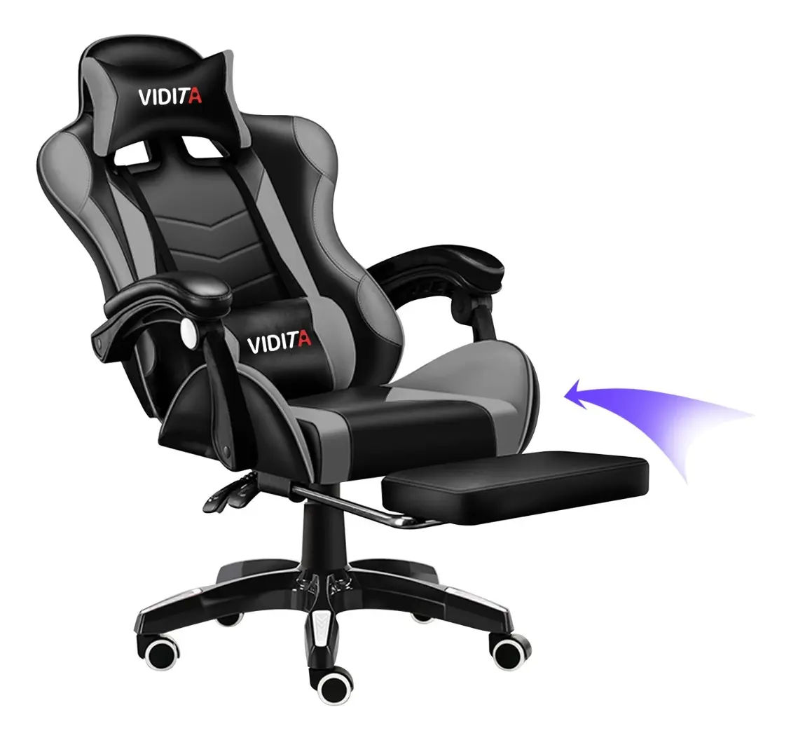 Silla Gamer Vidita GX2000: comodidad, reposapiés y diseño para tu setup